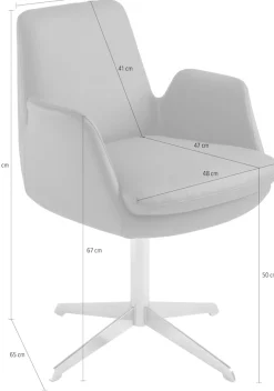 K+W Komfort & Wohnen Drehstuhl »Cube« () Rückholfunktion, Untergestell schwarz
