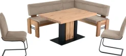 K+W Komfort & Wohnen Eckbankgruppe »Floyd« Set, 5 Stk. tlg. Stauraum-Eckbank, wahlweise rechts oder links langer Schenkel 203cm