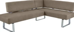 K+W Komfort & Wohnen Eckbankgruppe »Spider II« Set, 4 Stk. tlg. langer Schenkel 227cm, 2 Freischwinger, Auszugstisch in Breite 130 cm