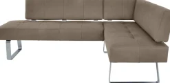 K+W Komfort & Wohnen Eckbankgruppe »Spider II« Set, 4 Stk. tlg. langer Schenkel 227cm, 2 Freischwinger, Auszugstisch in Breite 130 cm