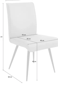 K+W Komfort & Wohnen Essgruppe »Giacomo I« 6 Stk. tlg. 2 Stühle und 2 Armlehnenstühle, Polsterbankbreite 200cm oder 177cm