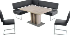 K+W Komfort & Wohnen Essgruppe 4 Stk. tlg. langer Schenkel links oder rechts, 2 Freischwinger, 1 Funktionstisch