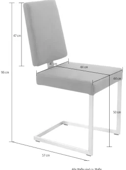 K+W Komfort & Wohnen Essgruppe 4 Stk. tlg. langer Schenkel links oder rechts, 2 Freischwinger, 1 Funktionstisch