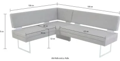 K+W Komfort & Wohnen Essgruppe 4 Stk. tlg. langer Schenkel links oder rechts, 2 Freischwinger, 1 Funktionstisch