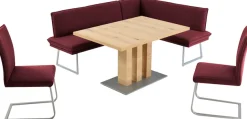 K+W Komfort & Wohnen Essgruppe »Santos III« 4 Stk. tlg. gepolsterte Eckbank und Stühle, langer Schenkel rechts oder links