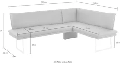 K+W Komfort & Wohnen Essgruppe »Santos III« 4 Stk. tlg. gepolsterte Eckbank und Stühle, langer Schenkel rechts oder links