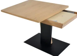 K+W Komfort & Wohnen Esstisch »Giacomo III mit Ansteckplatte erweiterbar« Esstisch in Asteiche bianco furniert, Untergestell im 2 Farben-Mix