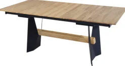 K+W Komfort & Wohnen Esstisch »Wangentisch« Tisch fix, Gestell aus Metall mit Massivholzbalken, in 2 Breiten