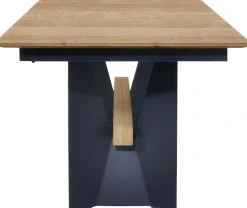 K+W Komfort & Wohnen Esstisch »Wangentisch« Tisch fix, Gestell aus Metall mit Massivholzbalken, in 2 Breiten
