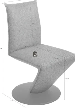 K+W Komfort & Wohnen Esszimmerstuhl »Drive Drehstuhl« () Stuhl mit federnder Sitzschale, Drehteller in Metall schwarz Struktur