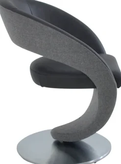 K+W Komfort & Wohnen Esszimmerstuhl »Wave, Drehstuhl« () Design-Drehstuhl, Drehteller in Metall edelstahloptik, Farbkombination