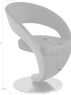 K+W Komfort & Wohnen Esszimmerstuhl »Wave, Drehstuhl« () Design-Drehstuhl, Drehteller in Metall edelstahloptik, Farbkombination