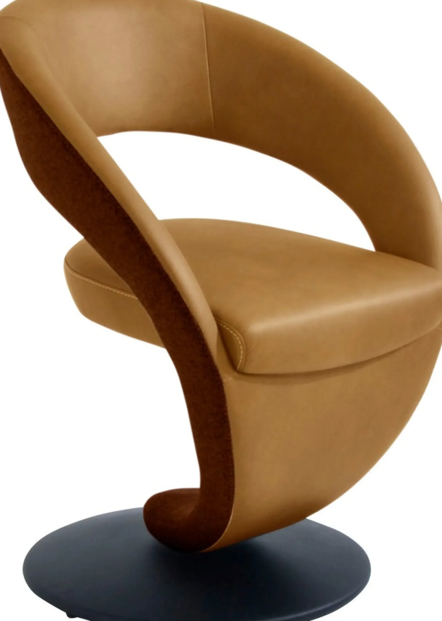 K+W Komfort & Wohnen Esszimmerstuhl »Wave, Drehstuhl, Polsterstuhl« () Design-Drehstuhl, Drehteller in Metall schwarz, Farbkombination