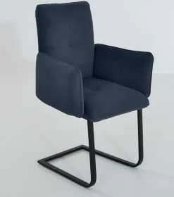 K+W Komfort & Wohnen Freischwinger »6502« () Freischwinger mit Armlehnen, Flachstahlkufe in schwarz