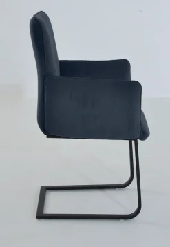 K+W Komfort & Wohnen Freischwinger »6502« () Freischwinger mit Armlehnen, Flachstahlkufe in schwarz