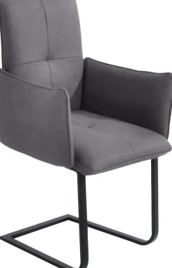K+W Komfort & Wohnen Freischwinger () Freischwinger, Gestell in Metall schwarz, Steppung im Sitz und Rücken