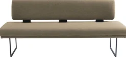 K+W Komfort & Wohnen Polsterbank »Longbeach« 1 Stk. tlg. mit Metallkufen in schwarz Struktur, in der Breite 204cm oder 224cm