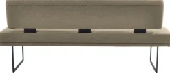 K+W Komfort & Wohnen Polsterbank »Longbeach« 1 Stk. tlg. mit Metallkufen in schwarz Struktur, in der Breite 204cm oder 224cm