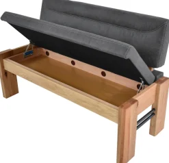 K+W Komfort & Wohnen Polsterbank gepolsterte Stauraumbank, Massivholz, in 2 Breiten 161cm oder 181cm