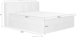 LeGer Home by Lena Gercke Boxspringbett »Addyson« Härtegrade H2, H3 und H4 wählbar,Boxspringbett inkl. Topper, 2 Matratzen