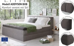 LeGer Home by Lena Gercke Boxspringbett »Addyson« Härtegrade H2, H3 und H4 wählbar,Boxspringbett inkl. Topper, 2 Matratzen