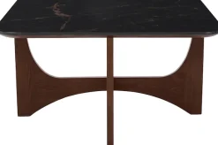 LeGer Home by Lena Gercke Couchtisch »Kirella« 1 Stk. tlg. mit Marmor-Optik und massivem Eschenholz-Kreuzfuß, Breite 85 cm