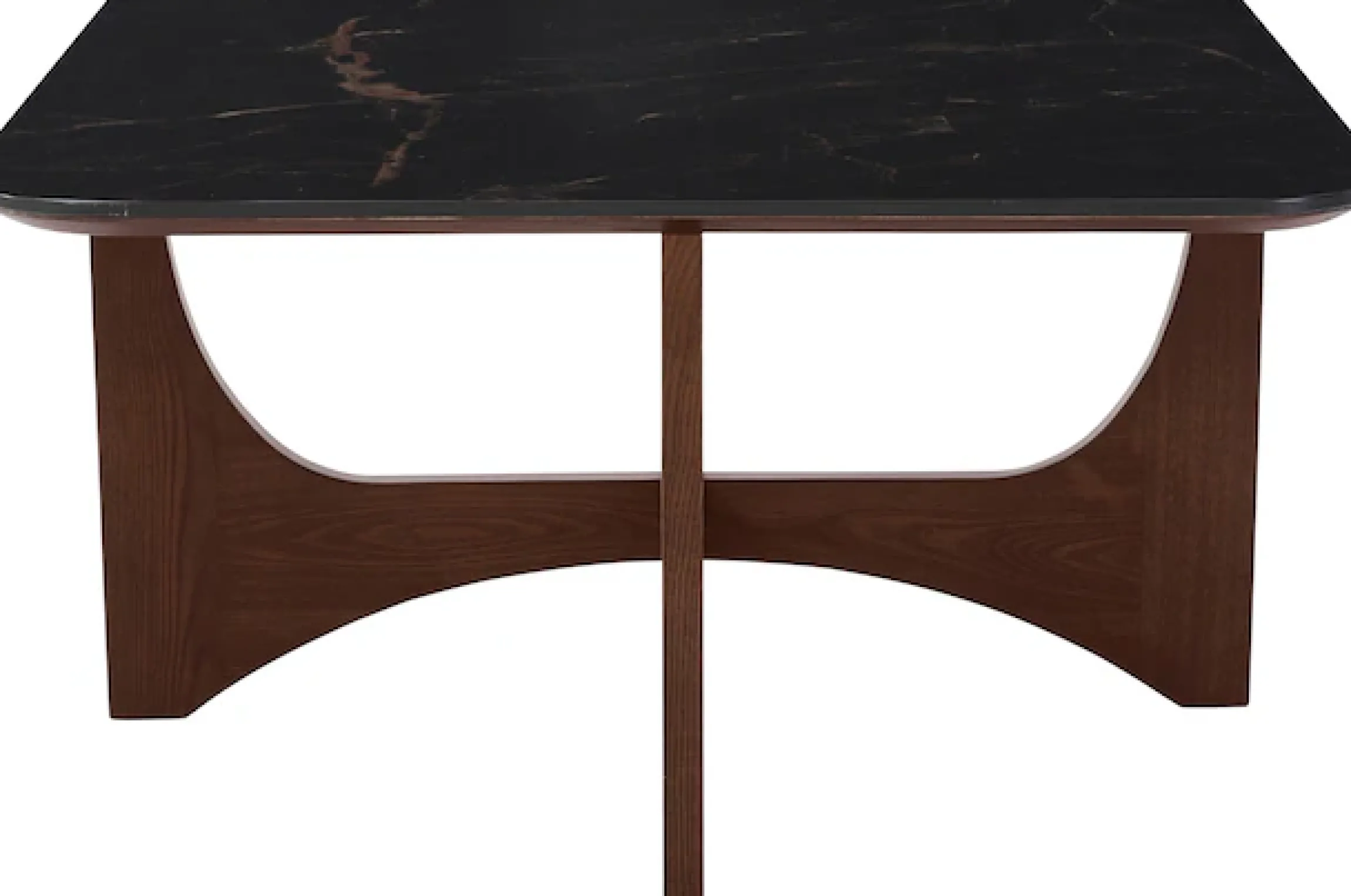 LeGer Home by Lena Gercke Couchtisch »Kirella« 1 Stk. tlg. mit Marmor-Optik und massivem Eschenholz-Kreuzfuß, Breite 85 cm