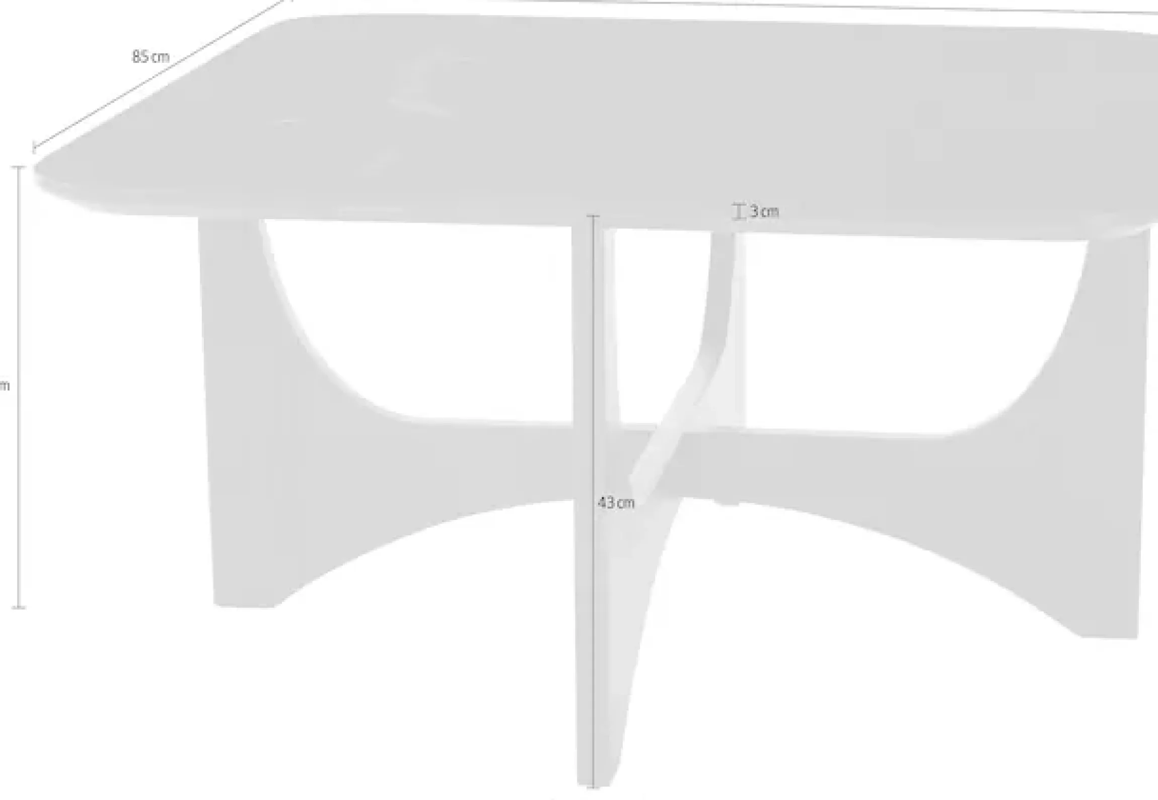 LeGer Home by Lena Gercke Couchtisch »Kirella« 1 Stk. tlg. mit Marmor-Optik und massivem Eschenholz-Kreuzfuß, Breite 85 cm
