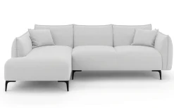 LeGer Home by Lena Gercke Ecksofa »Adelita mit Ottomane links oder rechts bestellbar, B/H/T 270/97/168« L-Form mit Wellenunterfederung, enthält 2 Zierkissen