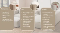 LeGer Home by Lena Gercke Ecksofa »PIARA XXL Struktur u. Leinenoptik, Big-Sofa, L-Form« wahlweise Ottomane rechts/links, Kedernaht, extra tiefe Sitzfläche