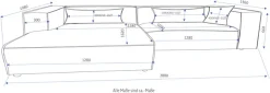 LeGer Home by Lena Gercke Ecksofa »PIARA XXL Cord, Big-Sofa, L-Form« wahlweise Ottomane rechts/links, Kedernaht, extra tiefe Sitzfläche