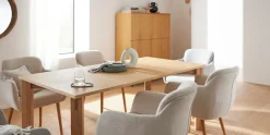 LeGer Home by Lena Gercke Esstisch »Chelsea« Eiche furniert, verschiedene Breiten, robuste Beine aus massiver Eiche