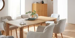 LeGer Home by Lena Gercke Esstisch »Chelsea« Eiche furniert, verschiedene Breiten, robuste Beine aus massiver Eiche