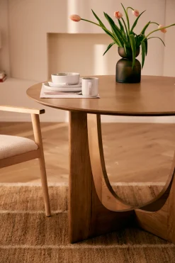 LeGer Home by Lena Gercke Esstisch »Zirella« massives Eschenholz, markantes Kreuzfuß-Design, Breite 120 cm