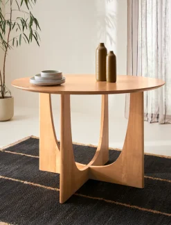 LeGer Home by Lena Gercke Esstisch »Zirella« massives Eschenholz, markantes Kreuzfuß-Design, Breite 120 cm
