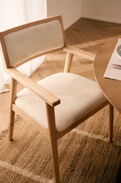 LeGer Home by Lena Gercke Esstisch »Zirella« massives Eschenholz, markantes Kreuzfuß-Design, Breite 120 cm
