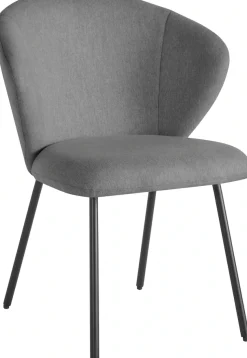 LeGer Home by Lena Gercke Esszimmerstuhl »Galilea« (Set) 2 Stk.mit elegantem Strukturstoffbezug und stabilem Metallfuß