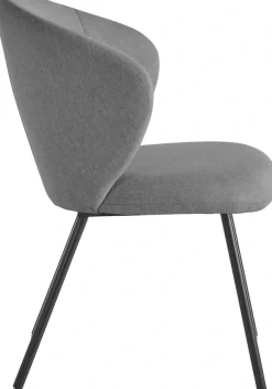 LeGer Home by Lena Gercke Esszimmerstuhl »Galilea« (Set) 2 Stk.mit elegantem Strukturstoffbezug und stabilem Metallfuß