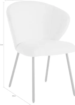LeGer Home by Lena Gercke Esszimmerstuhl »Galilea« (Set) 2 Stk.mit elegantem Strukturstoffbezug und stabilem Metallfuß