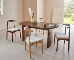 LeGer Home by Lena Gercke Esszimmerstuhl »Rianne« (Set) 2 Stk.Gestellrahmen aus massivem Eschenholz , Sitzfläche mit Webstoffkissen