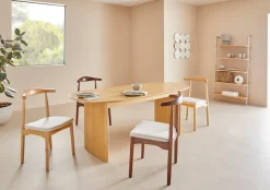LeGer Home by Lena Gercke Esszimmerstuhl »Rianne« (Set) 2 Stk.Gestellrahmen aus massivem Eschenholz , Sitzfläche mit Webstoffkissen