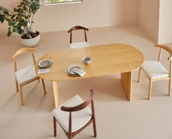 LeGer Home by Lena Gercke Esszimmerstuhl »Rianne« (Set) 2 Stk.Gestellrahmen aus massivem Eschenholz , Sitzfläche mit Webstoffkissen