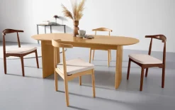 LeGer Home by Lena Gercke Esszimmerstuhl »Rianne« (Set) 2 Stk.Gestellrahmen aus massivem Eschenholz , Sitzfläche mit Webstoffkissen