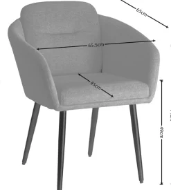 LeGer Home by Lena Gercke Esszimmerstuhl »Fleur« (Set) 2 Stk.Strukturstoff, ergonomisches Design, gesteppte Rückenlehne
