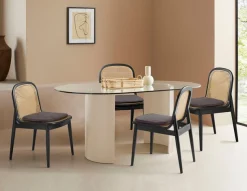 LeGer Home by Lena Gercke Esszimmerstuhl »Lina, 2er-Set, Massivholz« (Set) 2 Stk.Polsterstuhl mit Rahmen und Beinen aus massivem Eschenholz