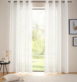 LeGer Home by Lena Gercke Gardine »Marusha« Ösen 2 Stk. tlg. Leinenoptik, Kundenliebling, Exklusiv, Wohnzimmer, Schlafzimmer