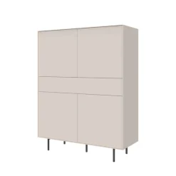 LeGer Home by Lena Gercke Highboard »Essentials, Sideboard, Kommode, Anrichte, Schrank, Stauraumschrank« Breite: 111 cm, UV lackiert, Push-to-open-Funktion