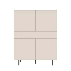 LeGer Home by Lena Gercke Highboard »Essentials, Sideboard, Kommode, Anrichte, Schrank, Stauraumschrank« Breite: 111 cm, UV lackiert, Push-to-open-Funktion