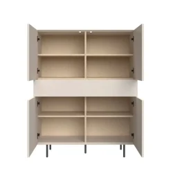 LeGer Home by Lena Gercke Highboard »Essentials, Sideboard, Kommode, Anrichte, Schrank, Stauraumschrank« Breite: 111 cm, UV lackiert, Push-to-open-Funktion