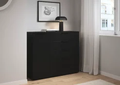 LeGer Home by Lena Gercke Kommode »Kommode Sideboard Schubladen Türenkommode SERINA eleganter Eyecatcher« inkl. SOFT-CLOSE-FUNKTION,mit 5 Schubkästen und 1 Tür sowie Metallgriffen MADE IN GERMANY